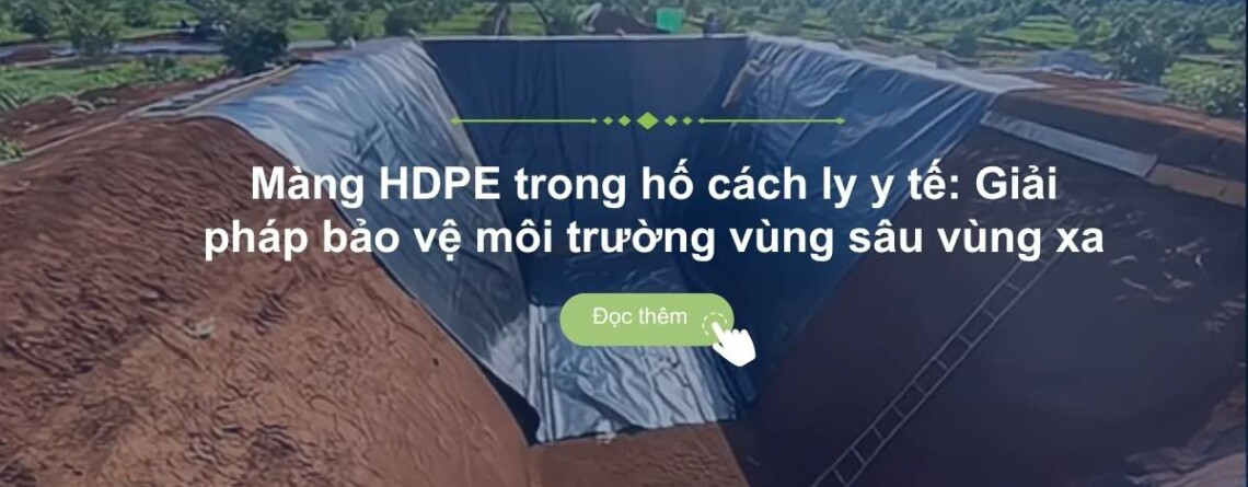màng hdpe trong hố cách ly y tế