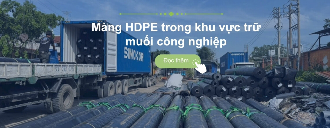 thi công màng hdpe trong khu vực trữ muối công nghiệp